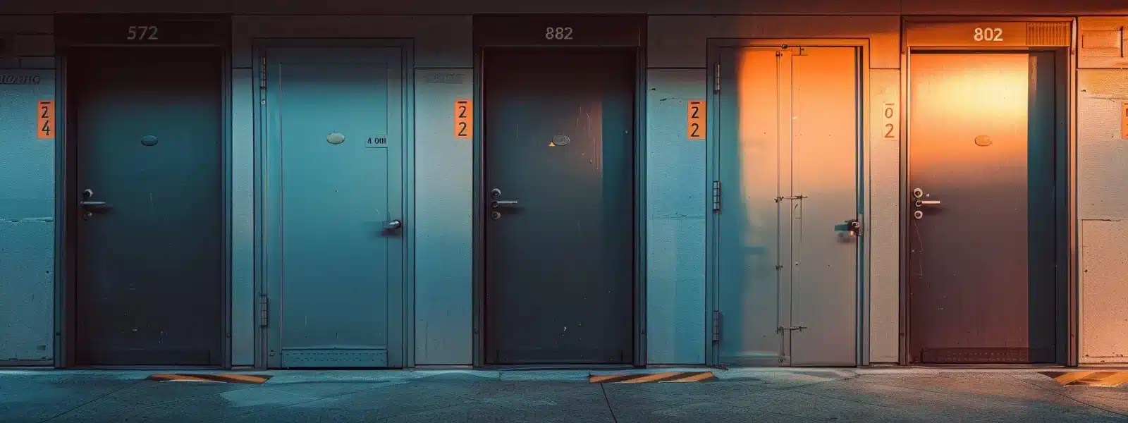 a row of three locked doors, each labeled with a different cmmc level number, showcasing the key differences among the security measures required at levels 1, 2, and 3.